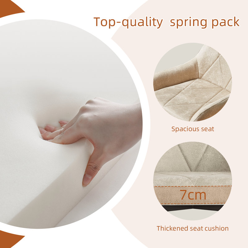 69cm High Suede Upholstered Bar Stool Diamond Tufted Back with Metal Frame Counter Stool , Beige