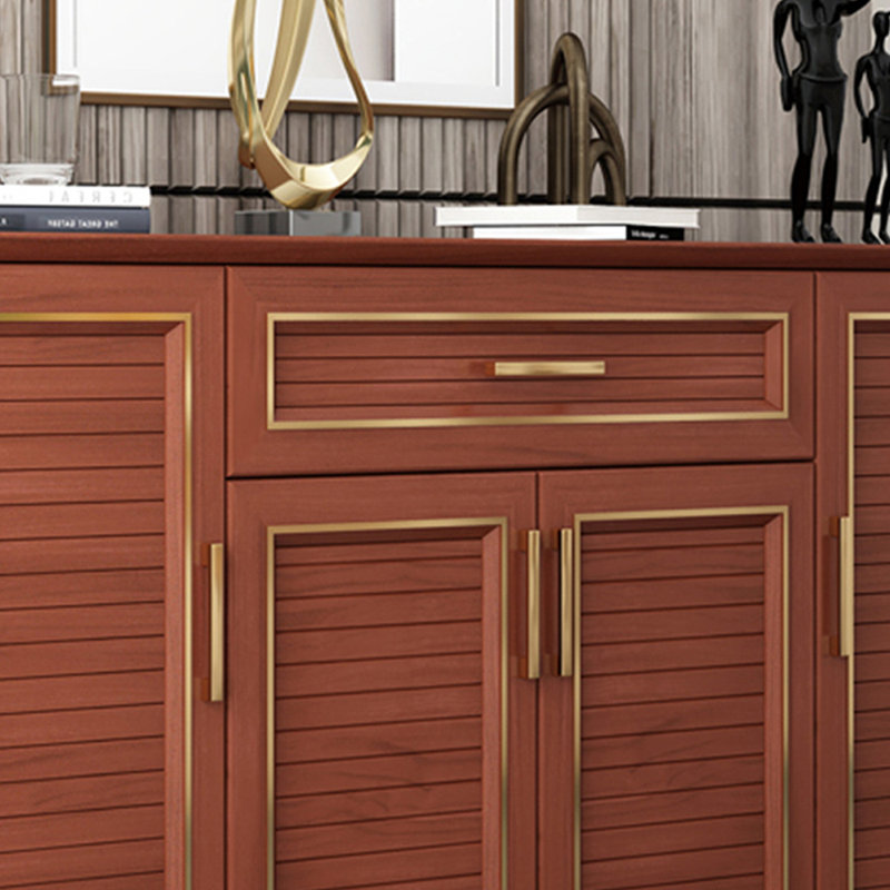 Walnut Aluminium alloy Shoe Storage, 39.37" H x 59.06" W x 15.75"D