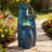 30" Ceramic Outdoor Water Fountain with LED Lights, Cascading Waterfall & 3-Tier Vertical Striped Texture Lotus Bowls in Terracotta Red for Garden Patio Yard Porch Relaxation-1925891503