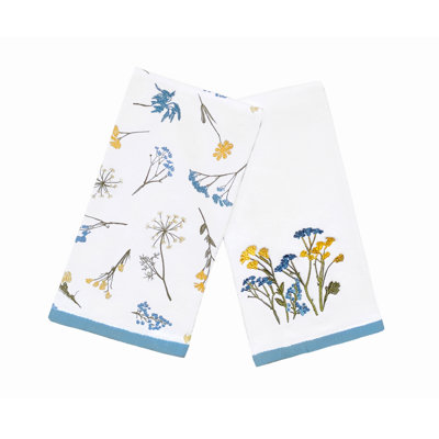 Lenox Wildflowers Embroidered Kitchen Towel