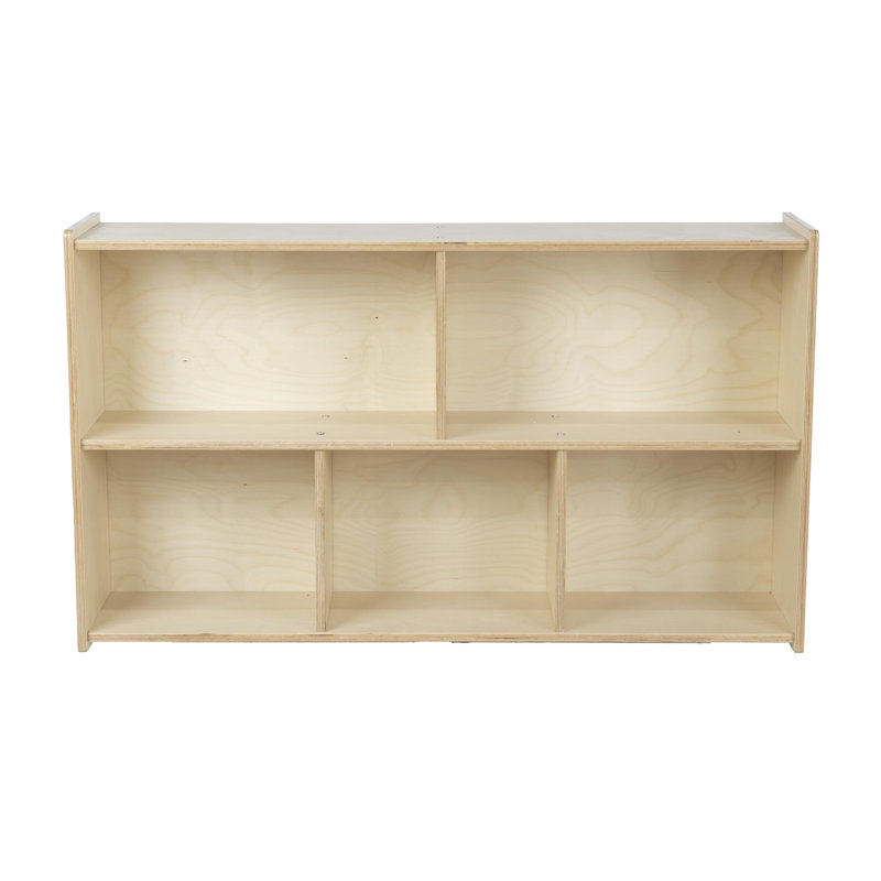 5 Cubby Versatile Single Storage Unit, Birch Plywood Full-Length Open Shelf Kids Storage unit, 27" H x 47" W x 12" D