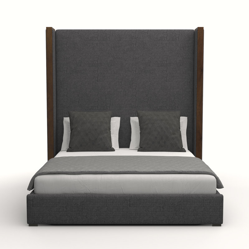 Lit tapissier standard à profil bas Dipson, Revolution® gris anthracite, Grand, Très haut