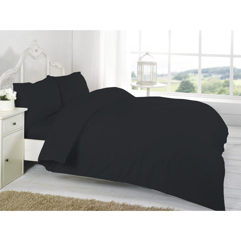 Kalos 100% Cotton Flatweave Pillow Case, Black