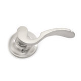 Trad Rose Wave/Drop Privacy (Bed & Bath) Door Lever with Round Rosette