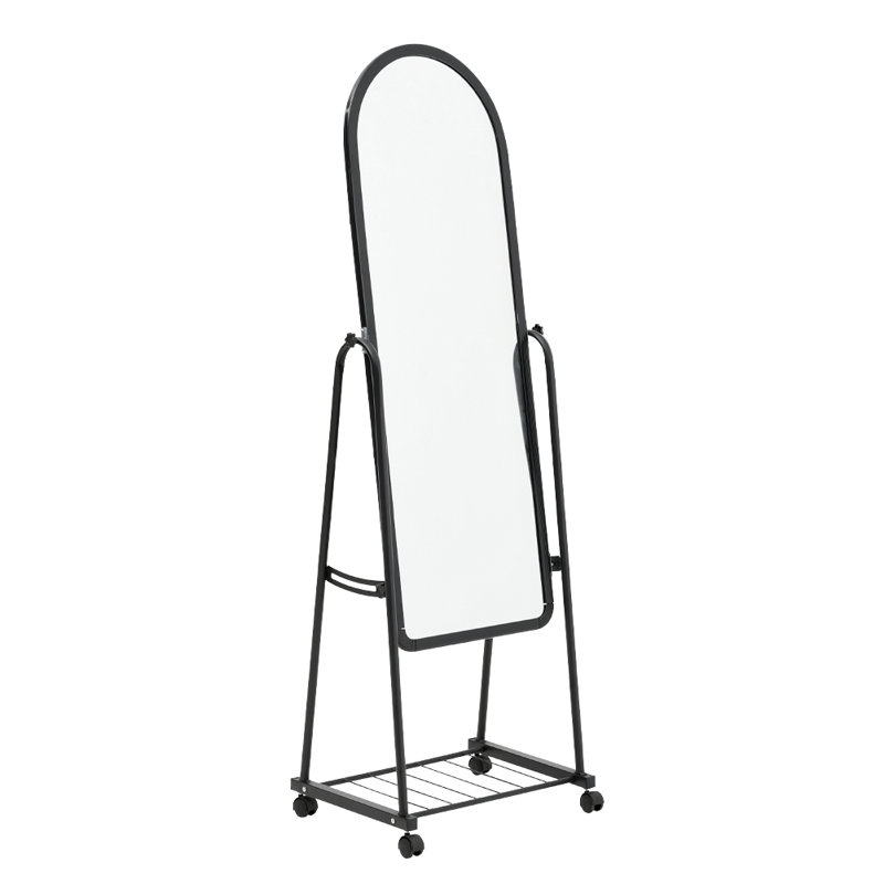 Metal Arch Floor Mirror, 160cm H x 45cm W