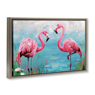 Flamingo Lagoon Duo Floating Frame, design by LSR Design Studio