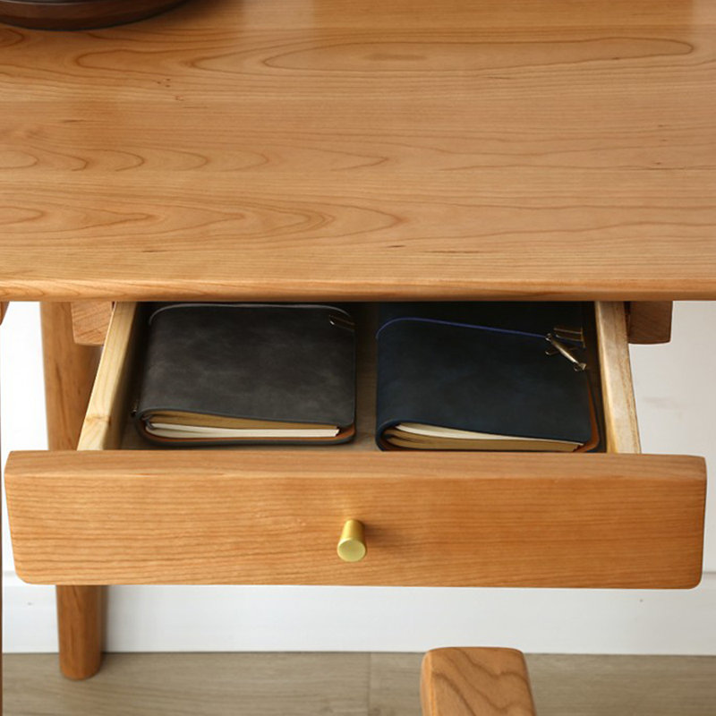Bureau pratique en bois de cerisier massif, H 29,52 po x l 47,24 po x P 23,62 po