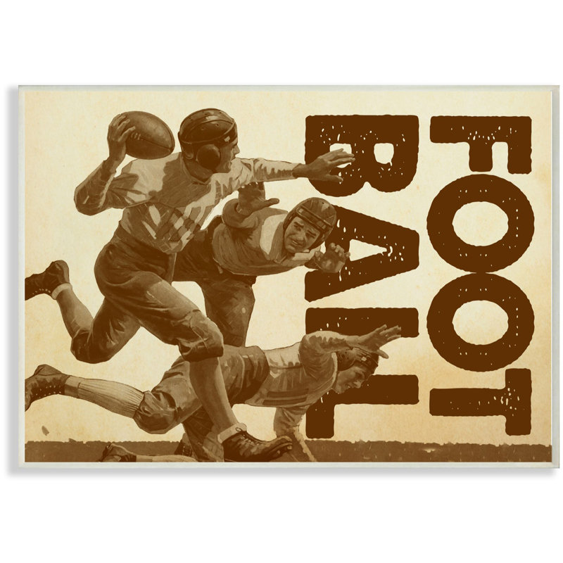 Rosenkranz, art de football neutre, H 13 po x l 19 po, Plaque murale