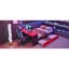 Lit de jour en bois pleine grandeur avec lit gigogne simple, bureau et port USB, rouge-539998384