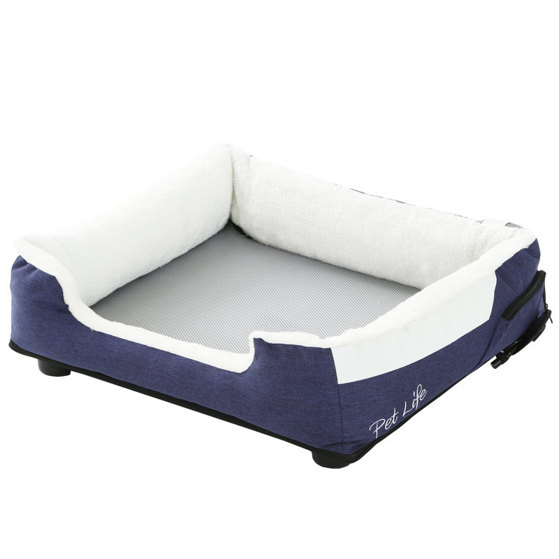 Lit électronique intelligent pour animaux de compagnie «Dream Smart», Moyen (L 25,6 po x P 21,65 po x H 7,1 po), Bleu