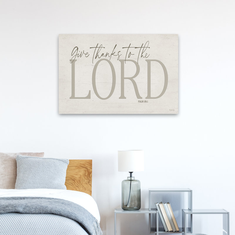 «Donner grâce au seigneur», H 24 po x l 36 po