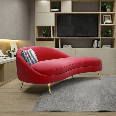 Comfortable velvet solid wood sponge lounge chair