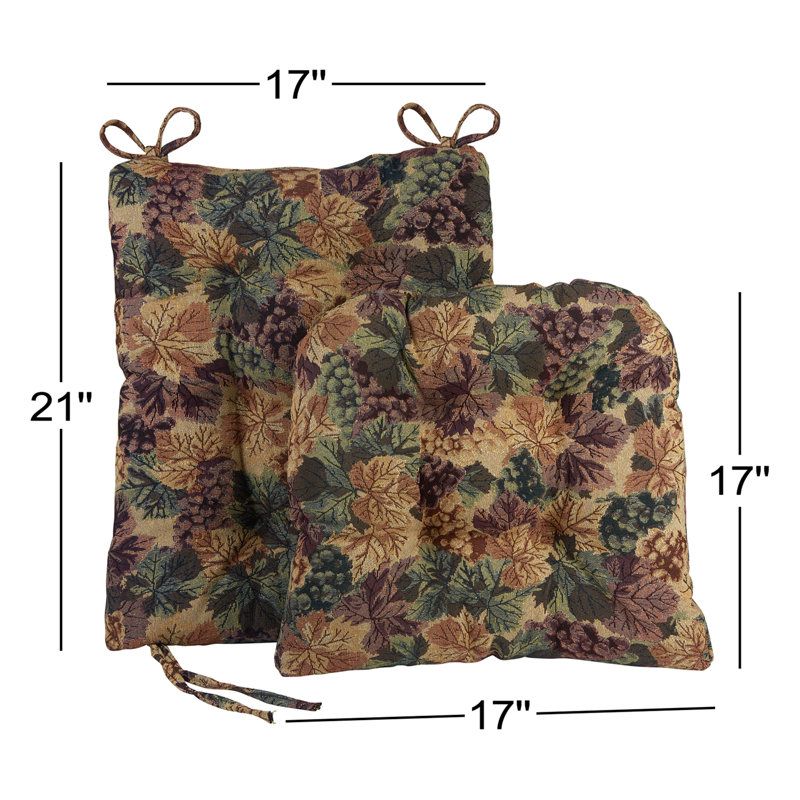 Ensemble de coussins de chaise berçante antidérapant, Polyester Cabernet