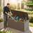 90GAL Outdoor Resin Deck Box Maze Pattern, Patio Toy Storage Furniture For Garden, MAX 485LBS Weight Storag Bench Table For Porch-115749794