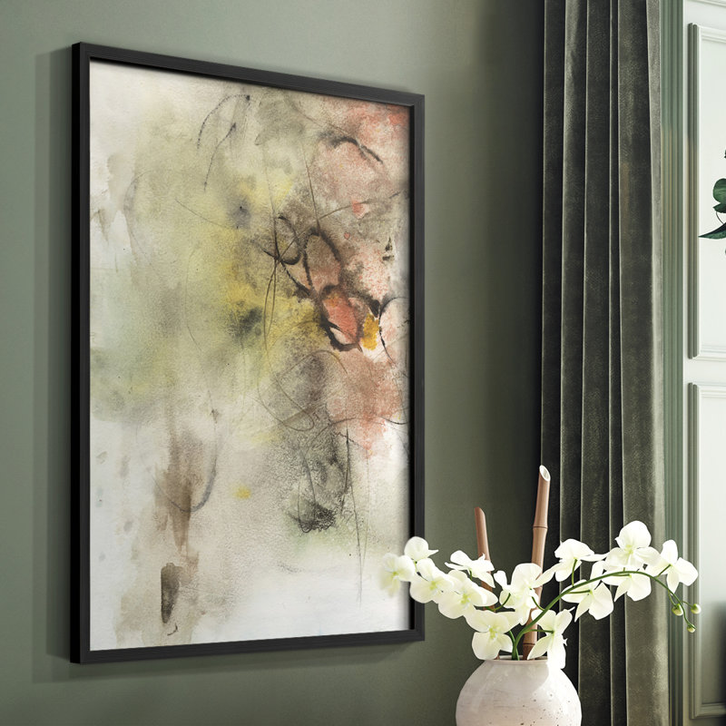 «Soft Inspiration III», reproduction encadrée - bois massif, H 20 po x l 16 po, Cadre simple noir