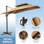 Parasol en porte-à-faux rectangulaire 9 'x 11' avec base lestée-1012282226