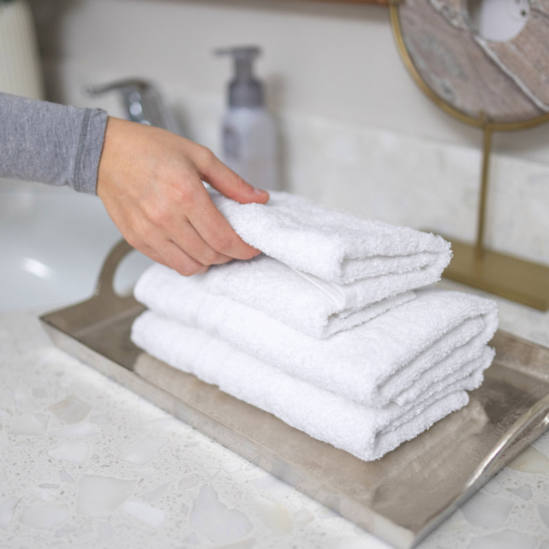 Varley - Hand Towels 100% Turkish Cotton Premium Quality Soft and Absorbent Small Towels for Bathroom, White
