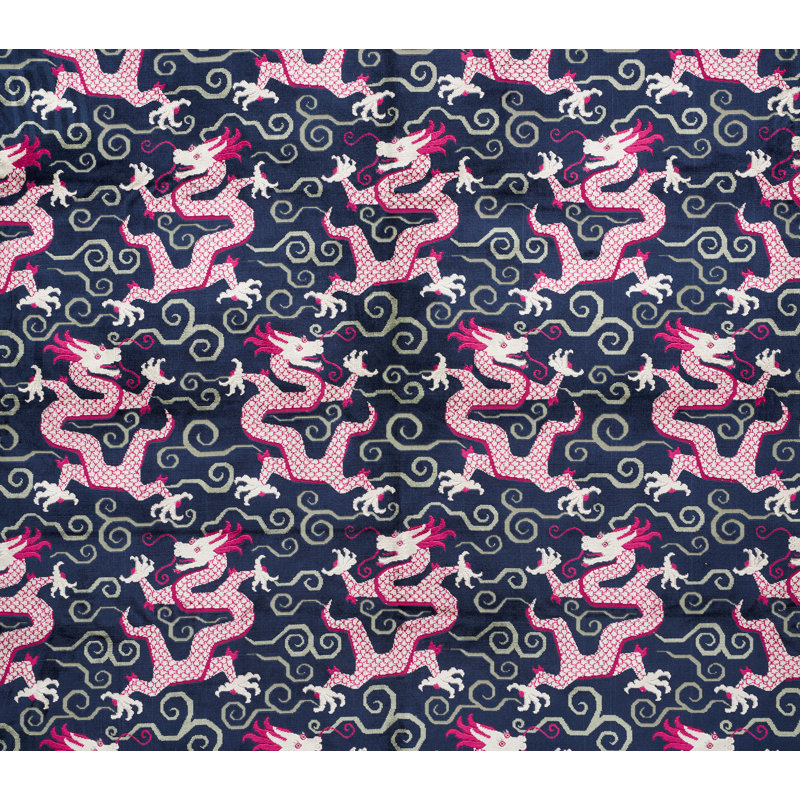 Tissu en velours Bixi, Saphir