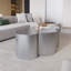 Table basse de 41,3 po en forme de nuage en acier inoxydable pour le salon