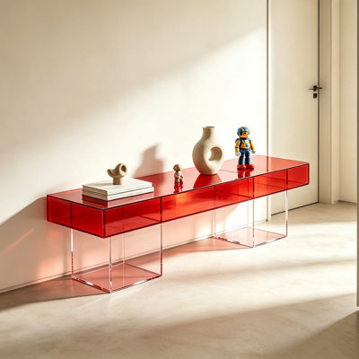 Console rouge en acrylique