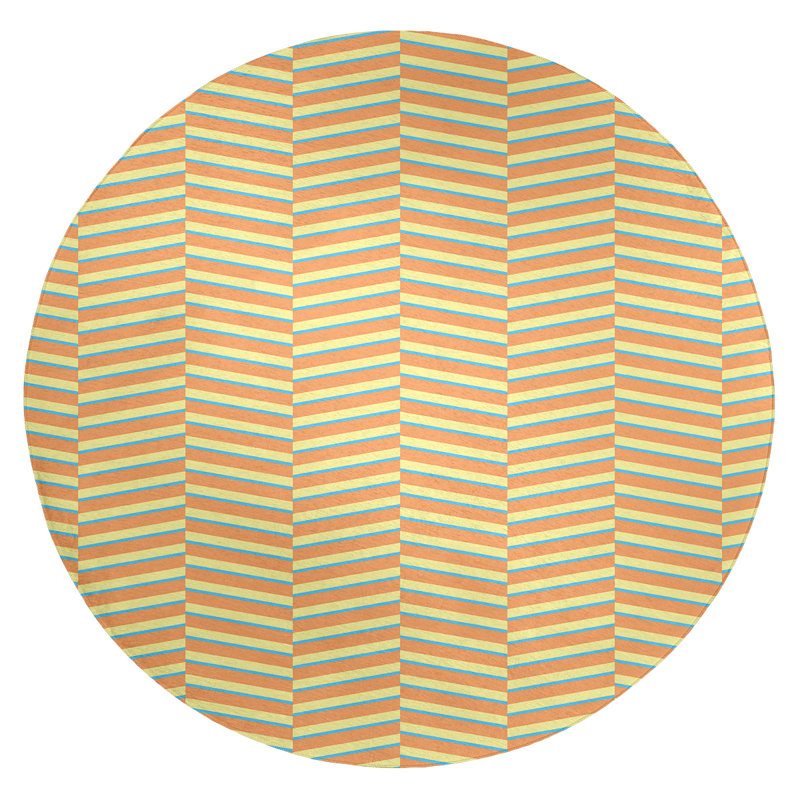 Chenille Indoor Rug, Round 5'