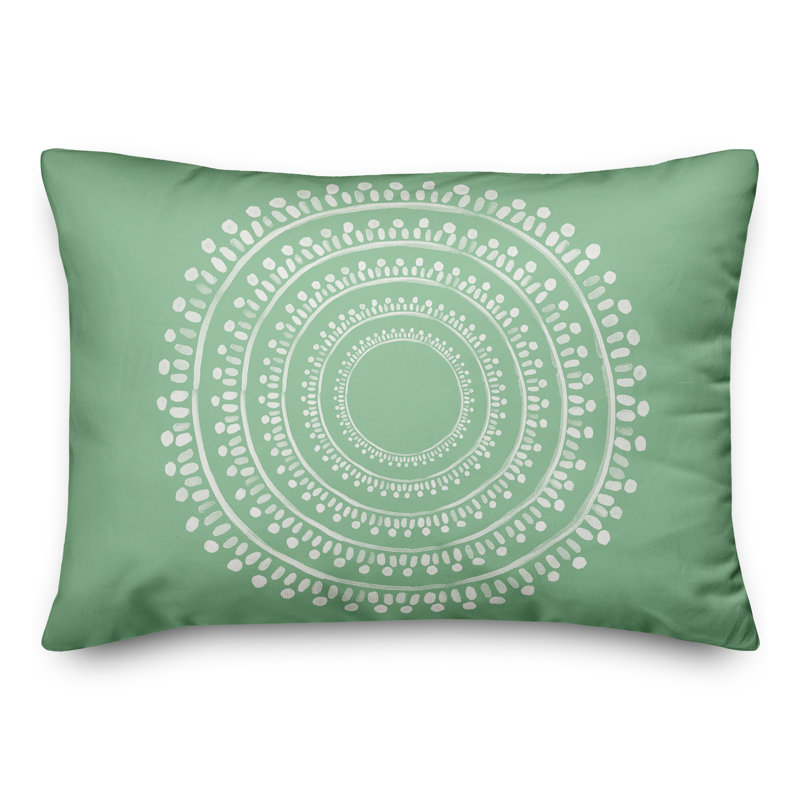 Geometric Throw Pillow, Green