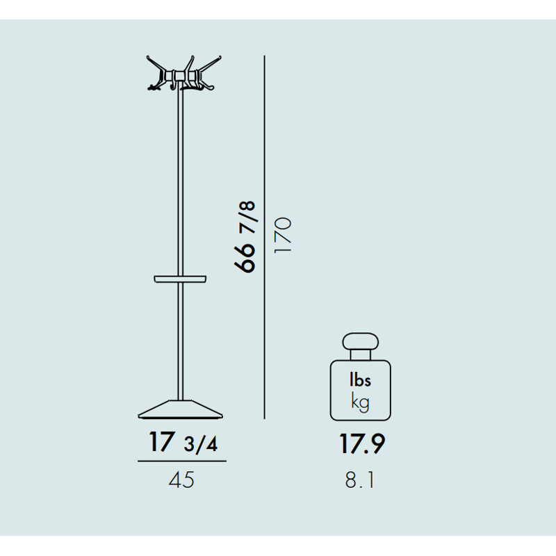 6 - Hook Coat Rack, Yellow