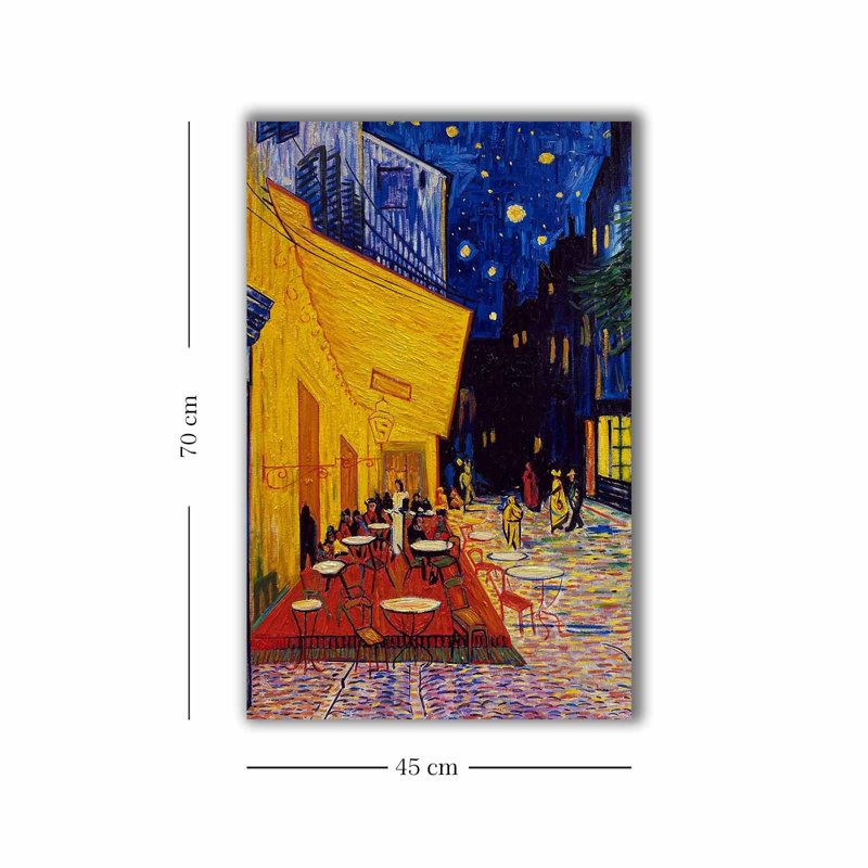 Vincent van Gogh, peinture sur toile décorative de 17,7 po x 27,6 po | 100% toile, 100% cadre en bois (épaisseur: 1,1 pouce) | Superbe pièce d'art pour la décoration intérieure, parfaite pour le salon et les espaces de bureau