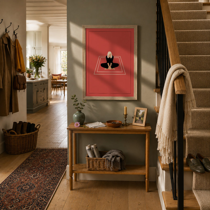Meditation Frame Minimalist - Print, A3 - 42.0 x 29.7 cm, Oak