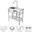 Lavabo autoportant commercial avec robinet