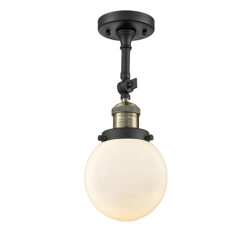 Applique murale de salle de bain 1 lumière Clementina, Boîtier blanc mat, Ampoule incandescente rétro de 60 watts
