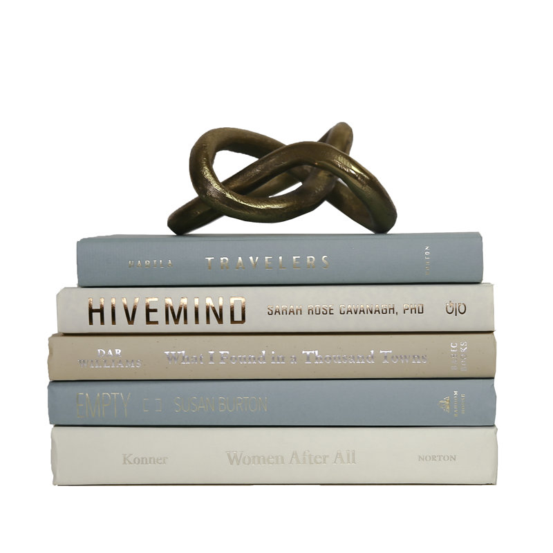 Modern Sea Glass Book Stack, S/5