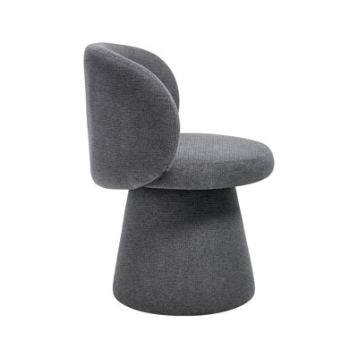 Chaise pivotante rembourrée avec dossier