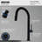 Karran Slim Pull-Down Kitchen Faucet, 25mm Thin Body, Modern Design, Dual Spray in Matte Black-119904327