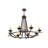 8 - Light Dimmable Wagon Wheel Chandelier