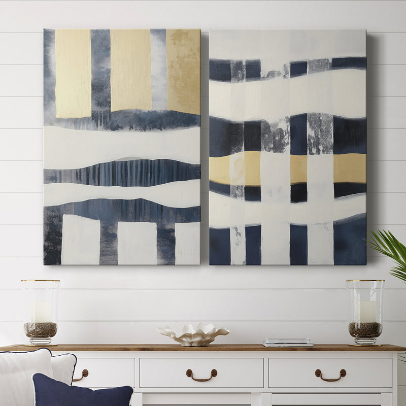 ABSTRACT Series DCCDXCII - Toile tendue avec châssis de qualité supérieure - Prêt à être accroché, H 36 po x l 48 po