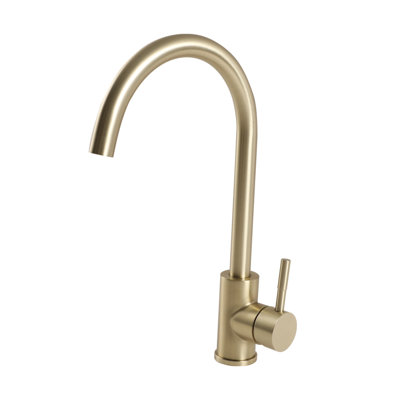 Kitchen Sink Faucet With Single Handles, Gold