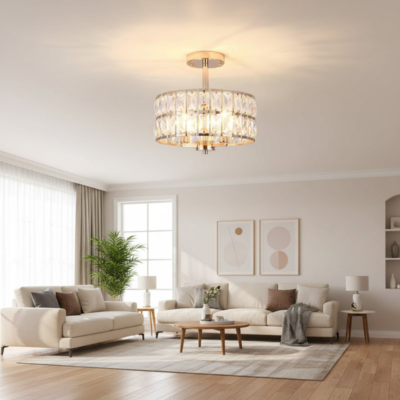 1 - Light Chandelier, Gold