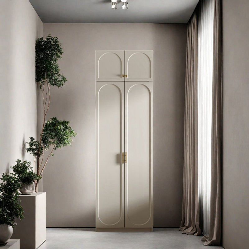 Armoire classique blanc crème, H 102,36 po x l 31,5 po x P 21,65 po
