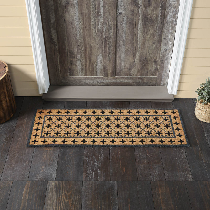 Tapis Durango noir gris Coir, L 17 po x L 48 po