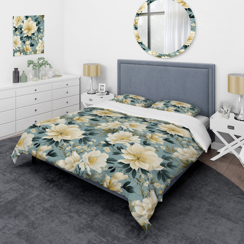 Ensemble de housse de couette Subdued Oasis Boho, Housse de couette pour très grand lit et 2 très