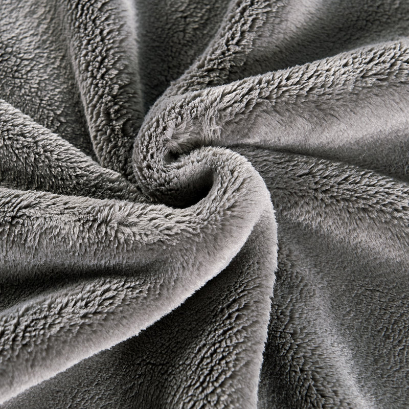 Couverture en flanelle de lait, Gris, Très grand californien