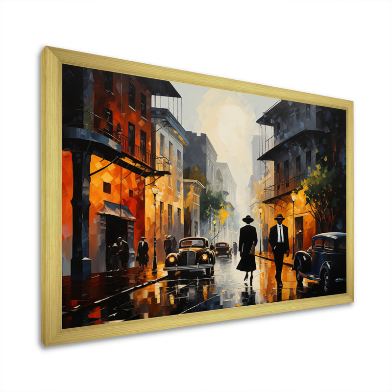 Jazz Harlem Renaissance VI - impression, H 30 po x l 40 po x P 1,5 po, Cadre doré simple
