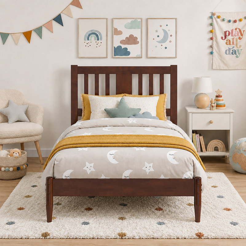 Lit plateforme Finley, Walnut, Twin