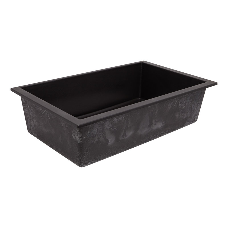 Holcomb 30 "L Undermount Kitchen Sink, Midnight Black