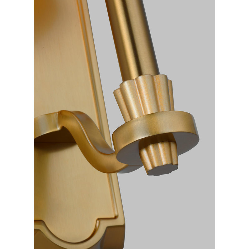 Paisley 1 - Light Armed Sconce, Burnished Brass