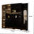 106.3" Modern Light Luxury Black Multifunctional Storage Display Cabinet Set