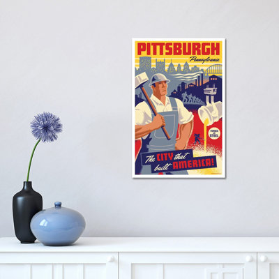" Pittsburgh Steel Worker Travel Poster " by Jim Zahniser