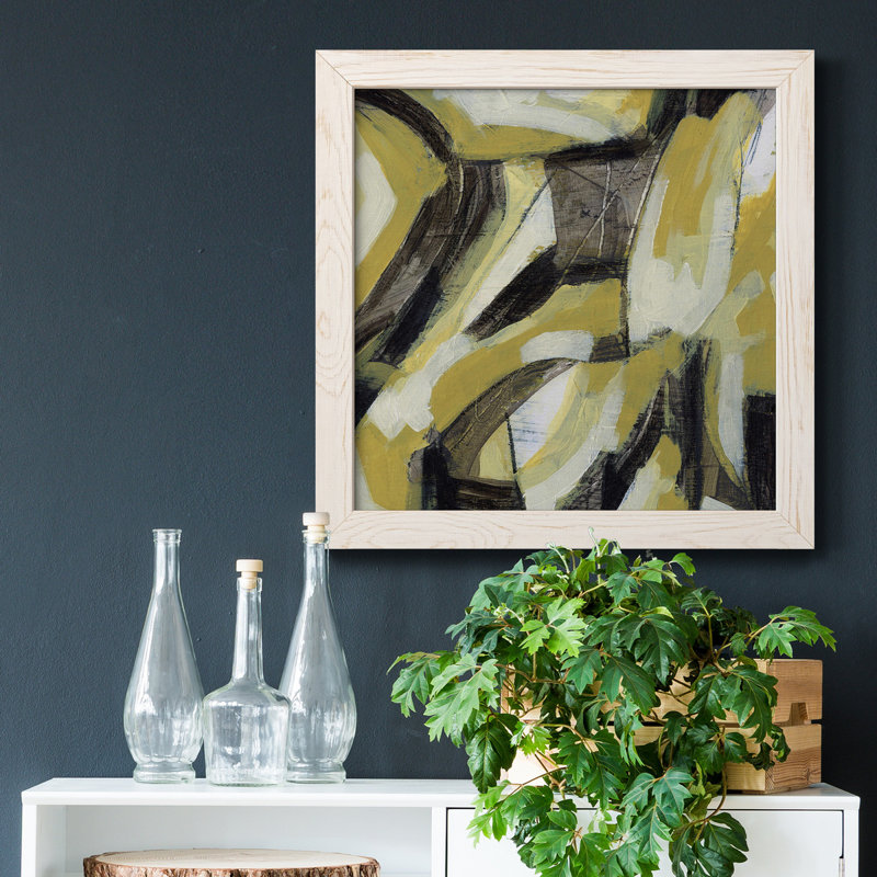 Citron Rhythm II - Toile encadrée de qualité supérieure - prête à être accrochée, H 31,5 po x l 31,5 po x P 1,5 po