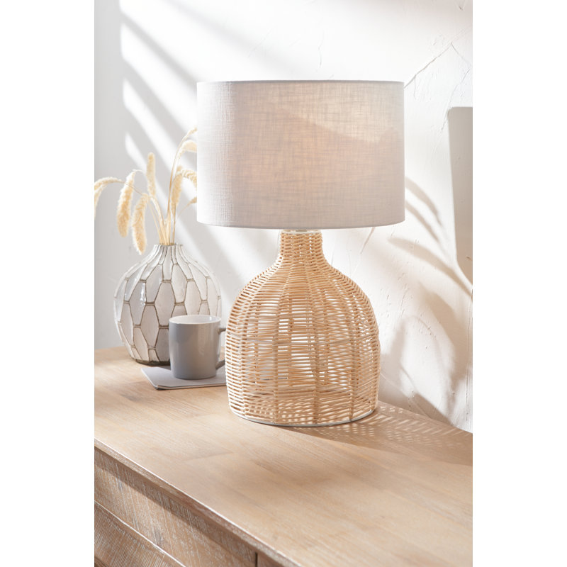 Caswell Wicker/Rattan Table Lamp, Natural 